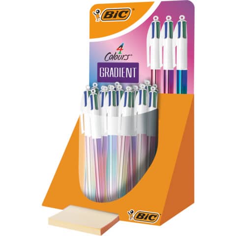 Espositore 30 penne a sfera a scatto Bic 4 Colours Gradient 511031